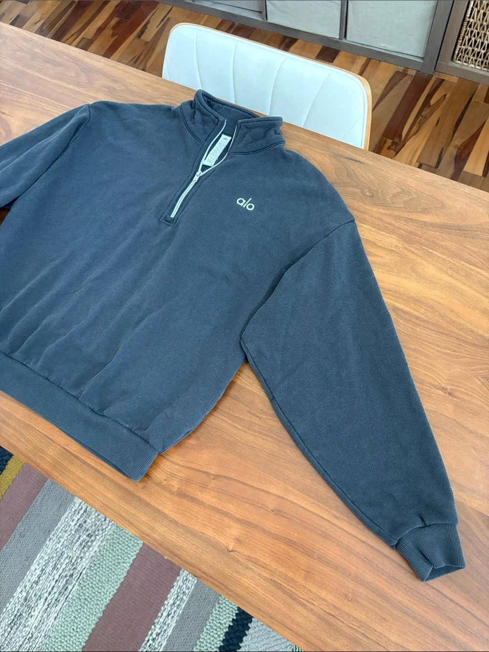 Alo Yoga Accolade 1/4 Zip Pullover Anthracite Size Small